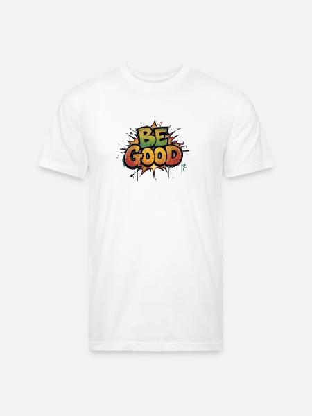 Be Good Graffiti Burst - Unisex Poly/Cotton T-Shirt - white