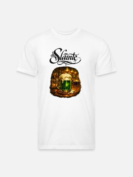 Emerald Draft in Rustic Tavern - Unisex Poly/Cotton T-Shirt - white