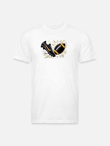 Sneaker Football Burst - Unisex Poly/Cotton T-Shirt - white