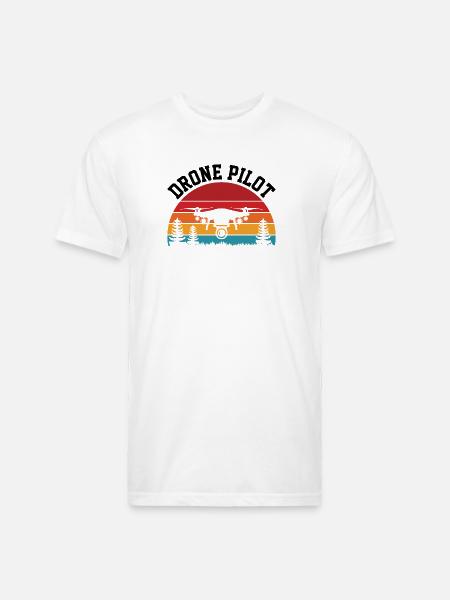 Drone Pilot - Unisex Poly/Cotton T-Shirt - white