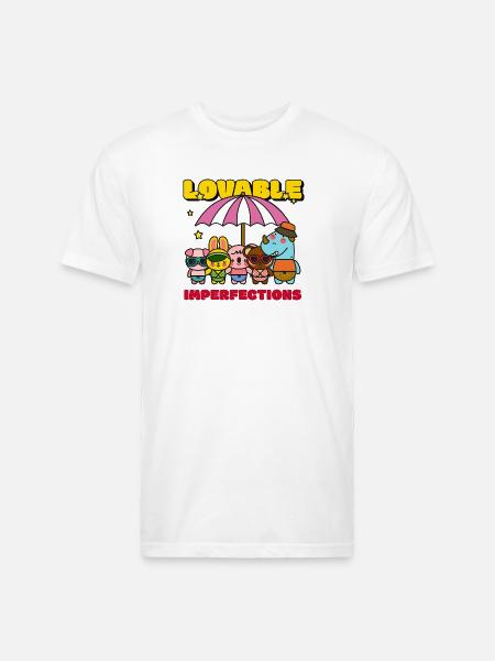 Lovable Hyperfections Umbrella Crew - Unisex Poly/Cotton T-Shirt - white