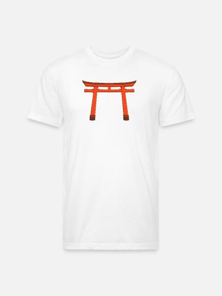 Vivid Torii Gate - Unisex Poly/Cotton T-Shirt - white