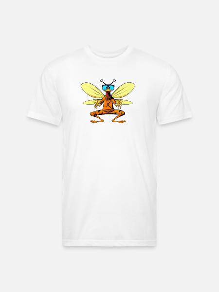 Fly Yogi - Unisex Poly/Cotton T-Shirt - white