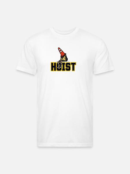 Hoist Cone Lounge Art - Unisex Poly/Cotton T-Shirt - white
