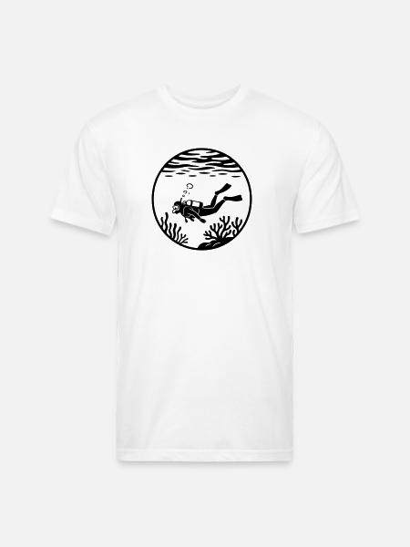 scuba - Unisex Poly/Cotton T-Shirt - white
