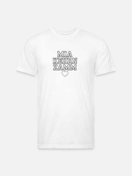 Mia Kehren Zamm Heart Tee - Unisex Poly/Cotton T-Shirt - white