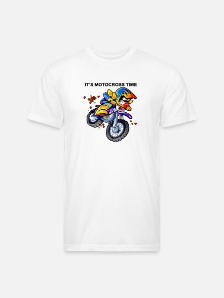 Vivid Moto Racer Neon Splash - Unisex Poly/Cotton T-Shirt - white