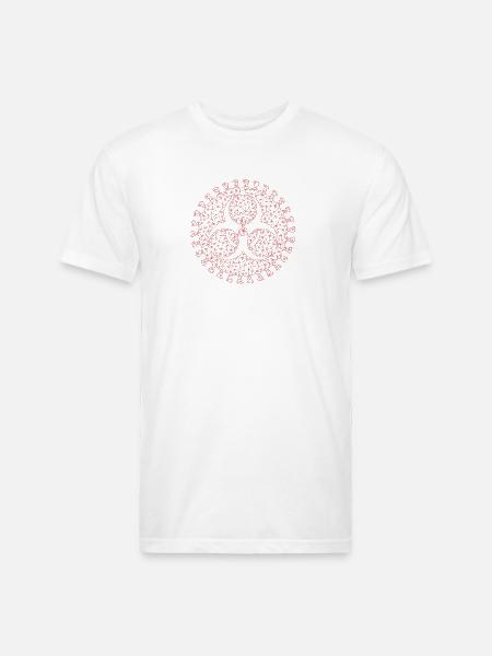 Geometric Virus Triad Emblem - Unisex Poly/Cotton T-Shirt - white
