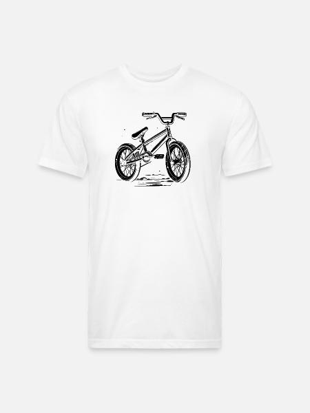 BMX Bike - Unisex Poly/Cotton T-Shirt - white