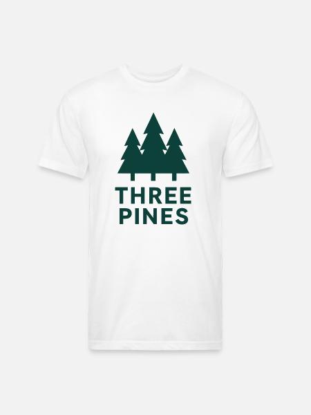 Three Pines Forest Logo - Unisex Poly/Cotton T-Shirt - white