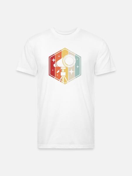 Stargazing Space Telescope - Unisex Poly/Cotton T-Shirt - white