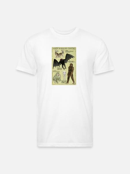 North American Cryptids Poster - Unisex Poly/Cotton T-Shirt - white