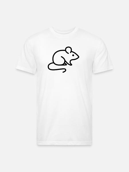 mouse - Unisex Poly/Cotton T-Shirt - white