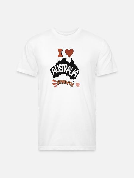 I Love Australia Strewth - Unisex Poly/Cotton T-Shirt - white