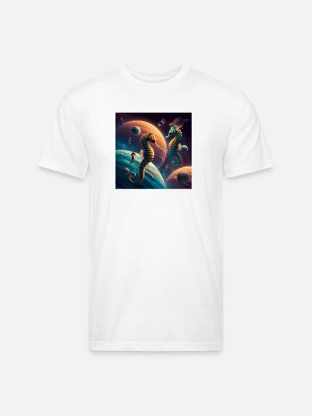 Space Herd - Unisex Poly/Cotton T-Shirt - white