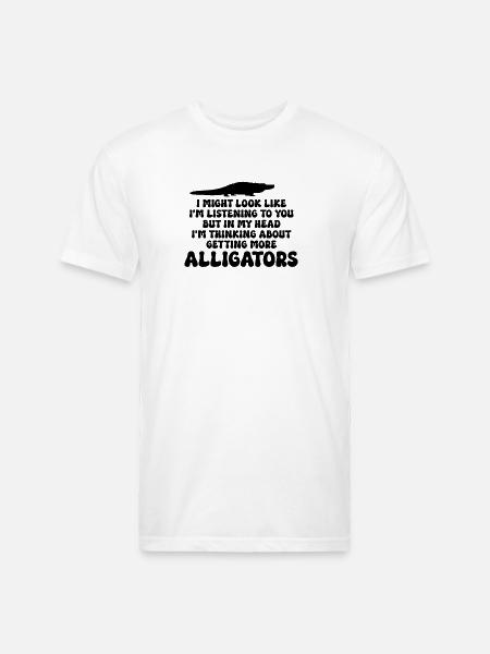 Alligator Reptil - Unisex Poly/Cotton T-Shirt - white