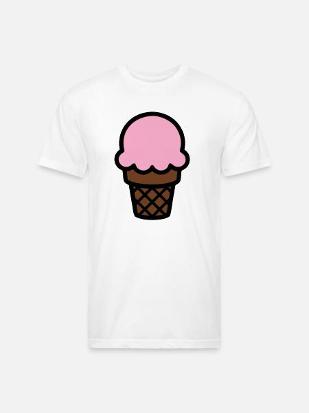 Ice Cream Cone Icon - Unisex Poly/Cotton T-Shirt - white