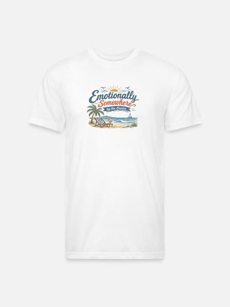 Emotional Oceanic Escape - Unisex Poly/Cotton T-Shirt - white
