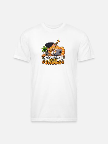 My Coworker Is Sleeping - Unisex Poly/Cotton T-Shirt - white