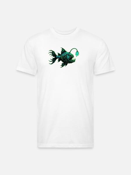 Ocean Depths Art - Unisex Poly/Cotton T-Shirt - white