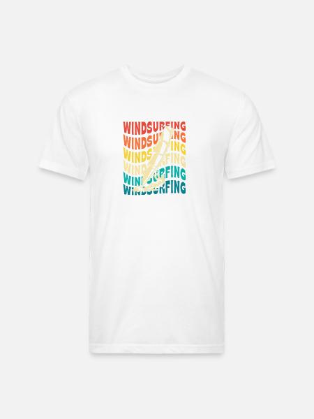 Windsurf Water Sports Windsurfing - Unisex Poly/Cotton T-Shirt - white
