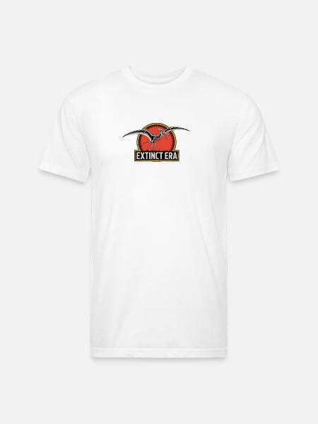 Prehistoric Pterosaur Extinction Logo - Unisex Poly/Cotton T-Shirt - white