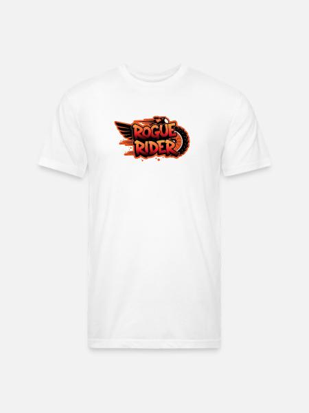 Rogue Rider Moto Logo - Unisex Poly/Cotton T-Shirt - white