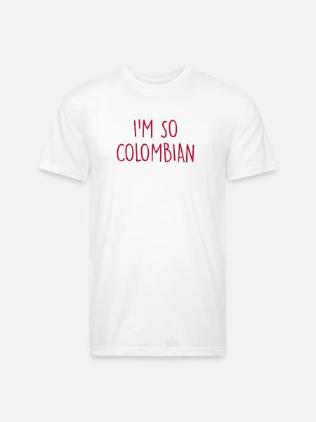 I'm so Colombian Colombia - Unisex Poly/Cotton T-Shirt - white