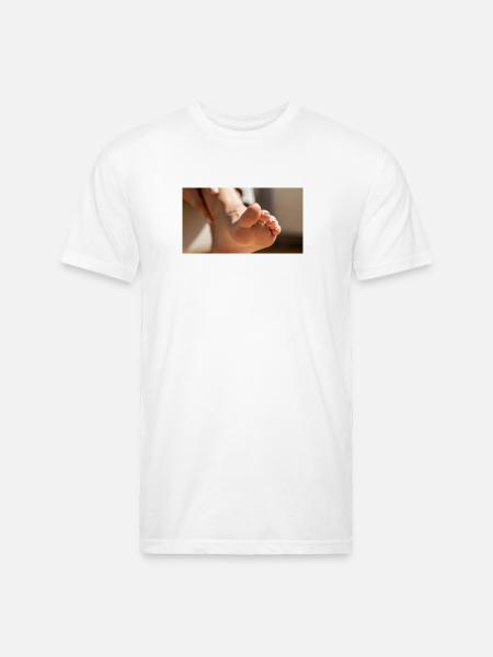 Female foot - Unisex Poly/Cotton T-Shirt - white