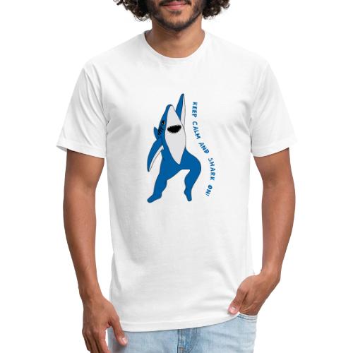 Dancing Shark - Keep Calm - Unisex Poly/Cotton T-Shirt