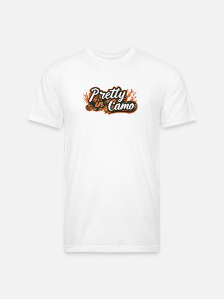 Pretty in Camo - Unisex Poly/Cotton T-Shirt - white