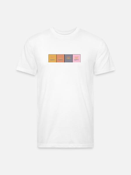 Cozy Comfy Quad Panels - Unisex Poly/Cotton T-Shirt - white