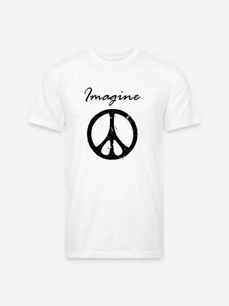 Imagine Peace - Unisex Poly/Cotton T-Shirt - white
