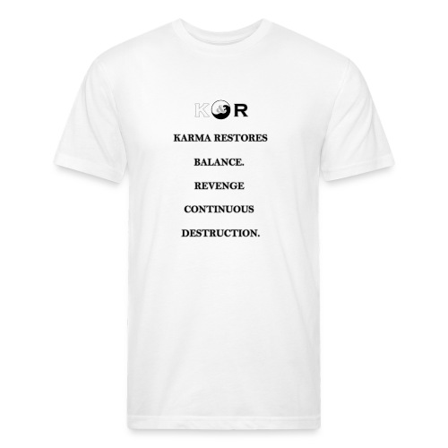 Balance & Destruction - Men’s Fitted Poly/Cotton T-Shirt