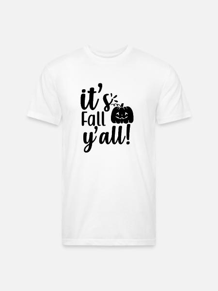 Its fall yall - Unisex Poly/Cotton T-Shirt - white