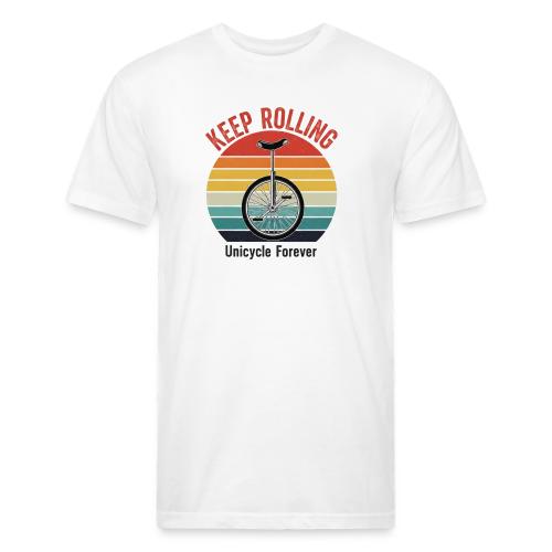 Keep Rolling Unicycle Forever - Unisex Poly/Cotton T-Shirt