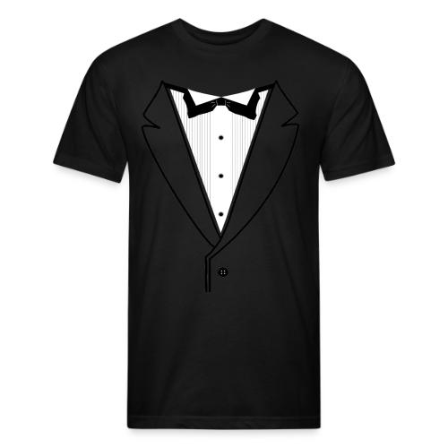 Tuxedo Plain w. Black Lines - Unisex Poly/Cotton T-Shirt