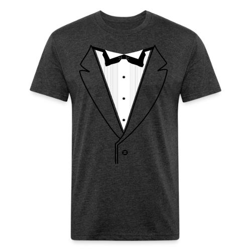 Tuxedo Plain w. Black Lines - Unisex Poly/Cotton T-Shirt