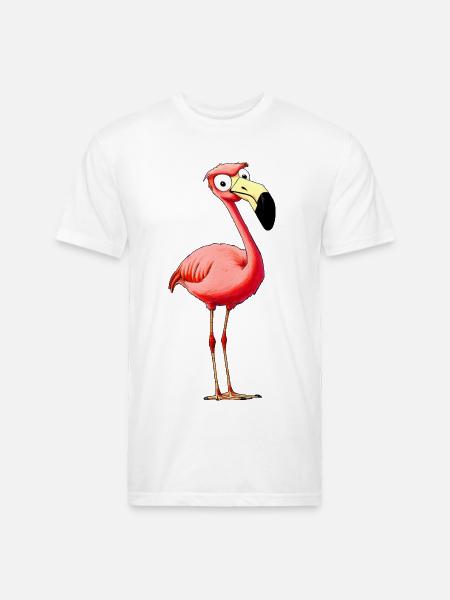 Flamingos Style - Unisex Poly/Cotton T-Shirt - white