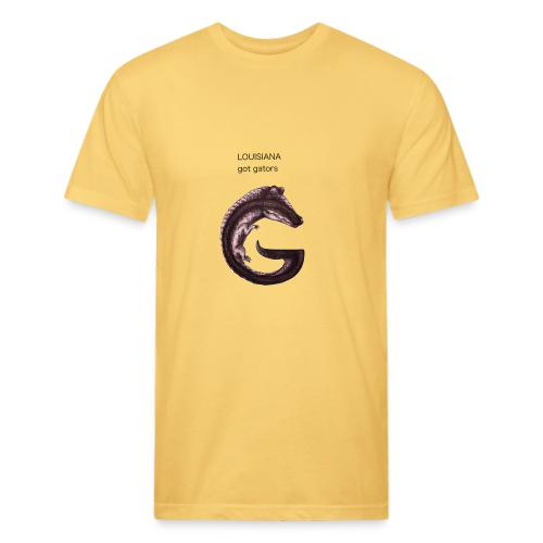 Louisiana gator - Men’s Fitted Poly/Cotton T-Shirt