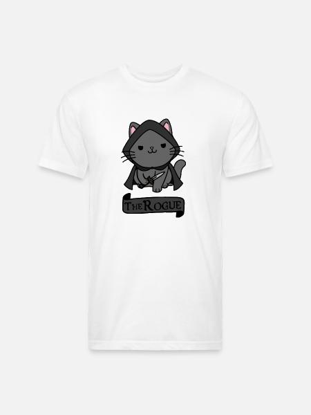 The Rogue Cat - Unisex Poly/Cotton T-Shirt - white