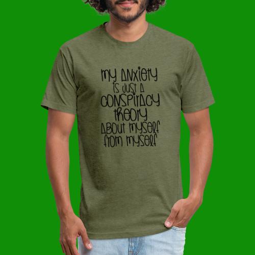 Anxiety Conspiracy Theory - Men’s Fitted Poly/Cotton T-Shirt