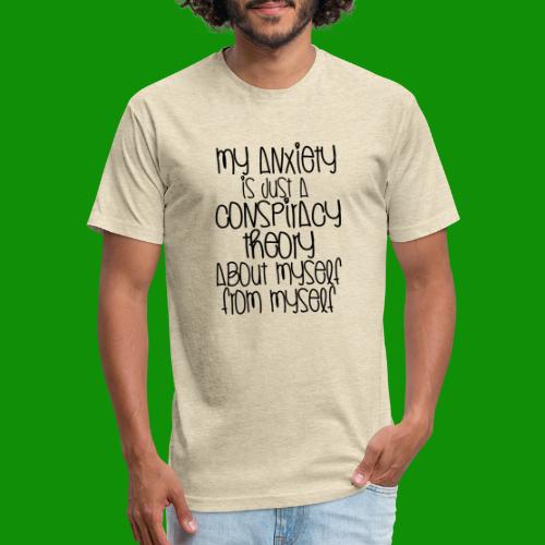 Anxiety Conspiracy Theory - Men’s Fitted Poly/Cotton T-Shirt