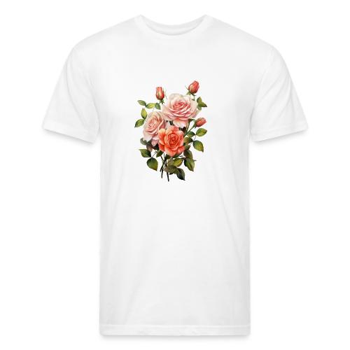 Pink Roses - Unisex Poly/Cotton T-Shirt