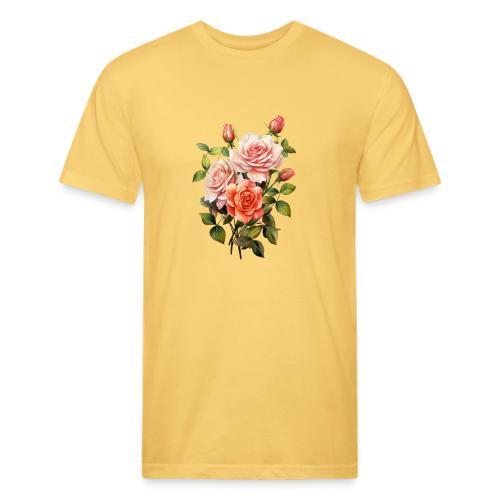 Pink Roses - Unisex Poly/Cotton T-Shirt