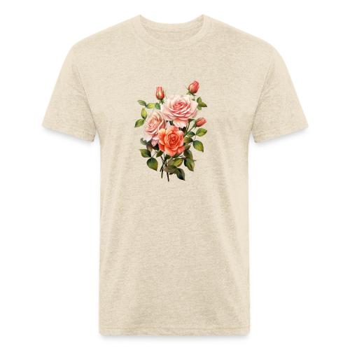 Pink Roses - Unisex Poly/Cotton T-Shirt