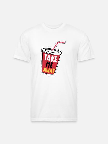 Take Me Away - Unisex Poly/Cotton T-Shirt - white
