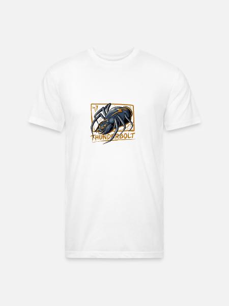 thunderbolt - Unisex Poly/Cotton T-Shirt - white