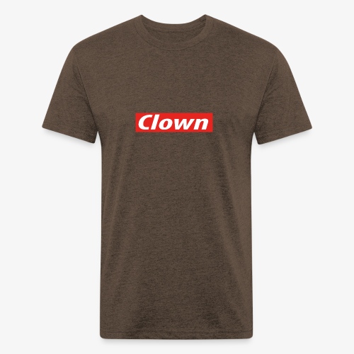 Clown box logo - Men’s Fitted Poly/Cotton T-Shirt