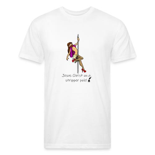 Jesus Christ on a Stripper Pole! - Unisex Poly/Cotton T-Shirt